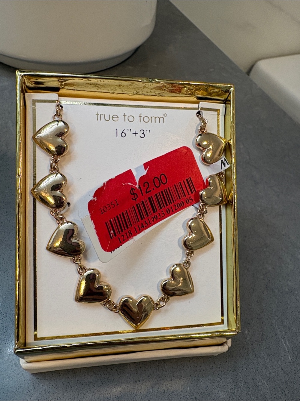 True To Form Gold Heart Link Bracelet - Gold